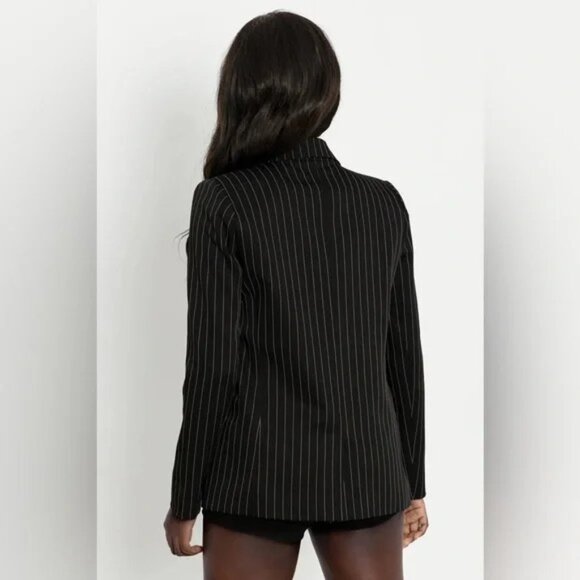 BlackMilk Pinstripe Gone Batty Fitted Blazer - Picture 6 of 9